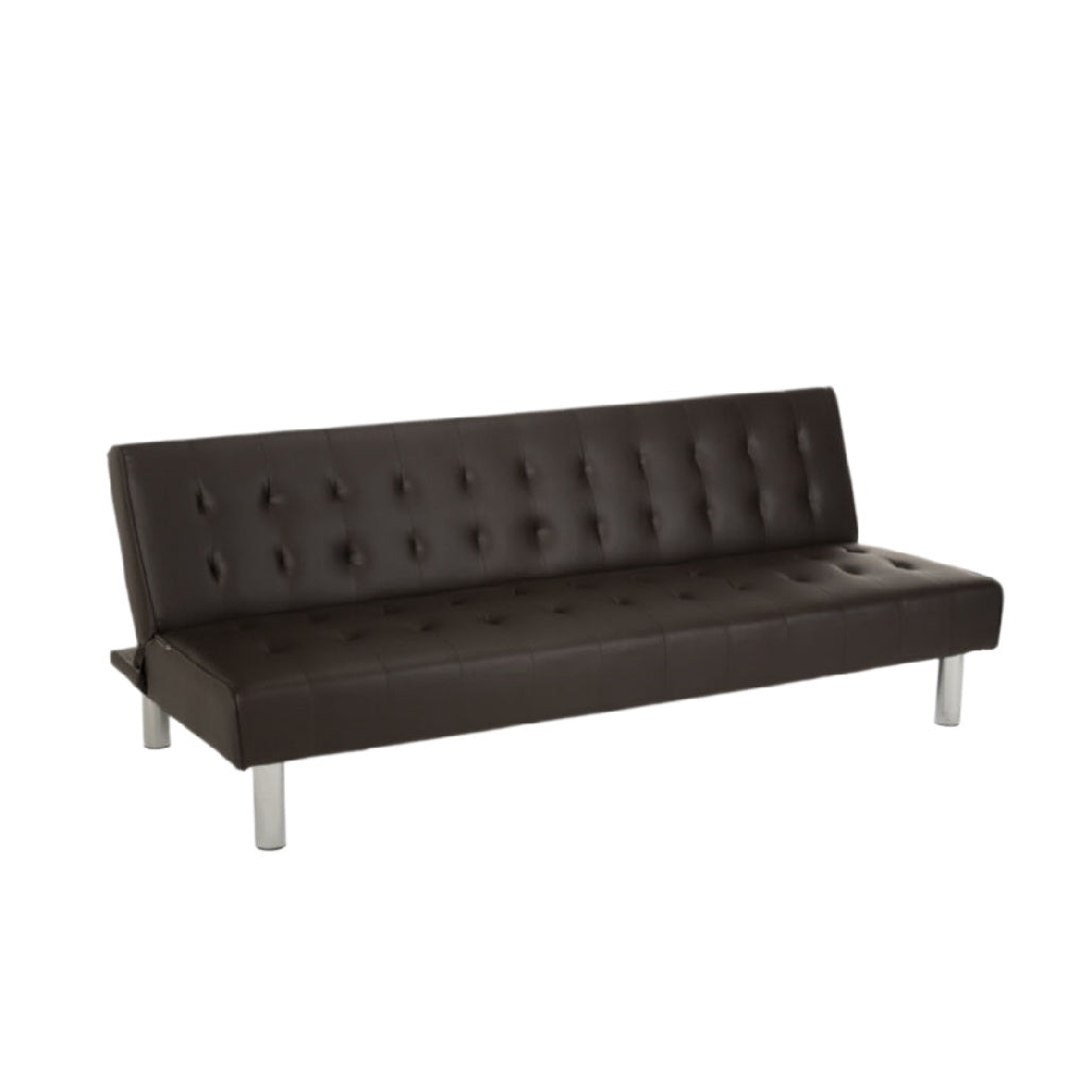 Canapé convertible en cuir synthétique, design moderne et compact
