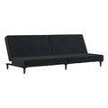 Canapé convertible noir moderne à structure minimaliste