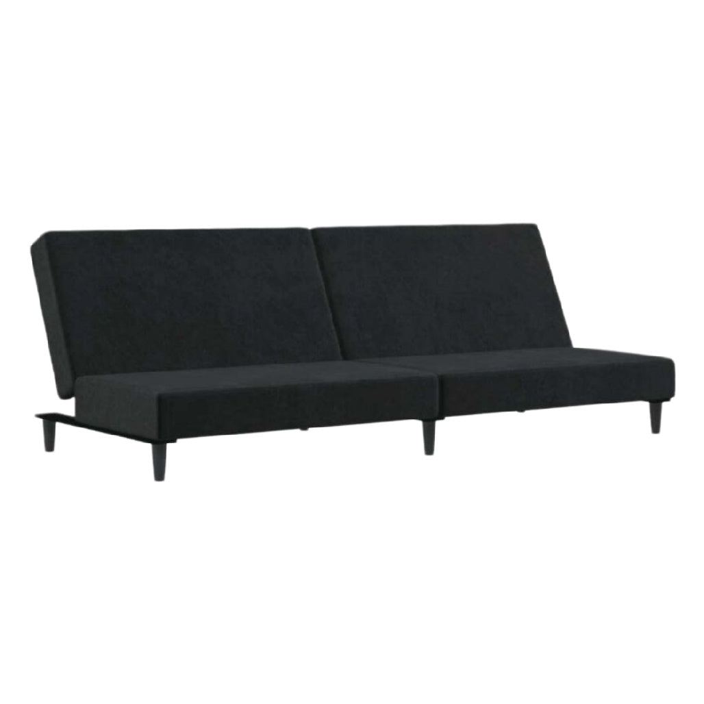 Canapé convertible noir moderne à structure minimaliste