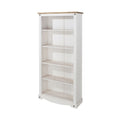 Étagère en bois blanc avec cinq étagères