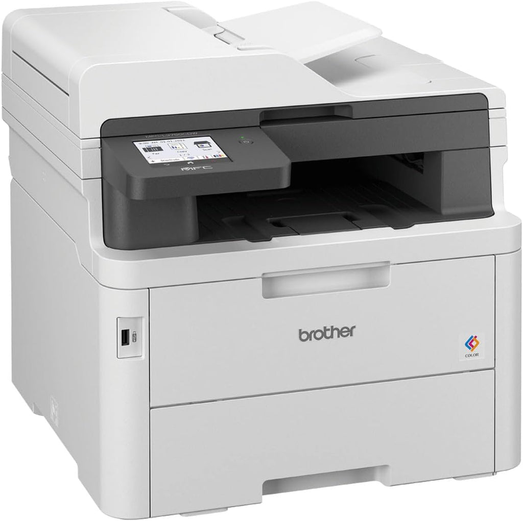 Brother MFC-L3760CDW - Imprimante Laser Couleur Multifonction (Impression/Scan/Copie/Fax) - Recto-Verso Automatique en impression - USB/WiFi/Ethernet