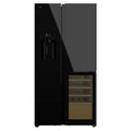 Cecotec Réfrigérateur avec 3 portes Bolero CoolMarket TDW 529 WID Black Glass E. Réfrigérateur 3 portes noir, cave à vin, 529L, Inverter Plus, Total No Frost, E, MultiAirFlow, Fast Cooling.