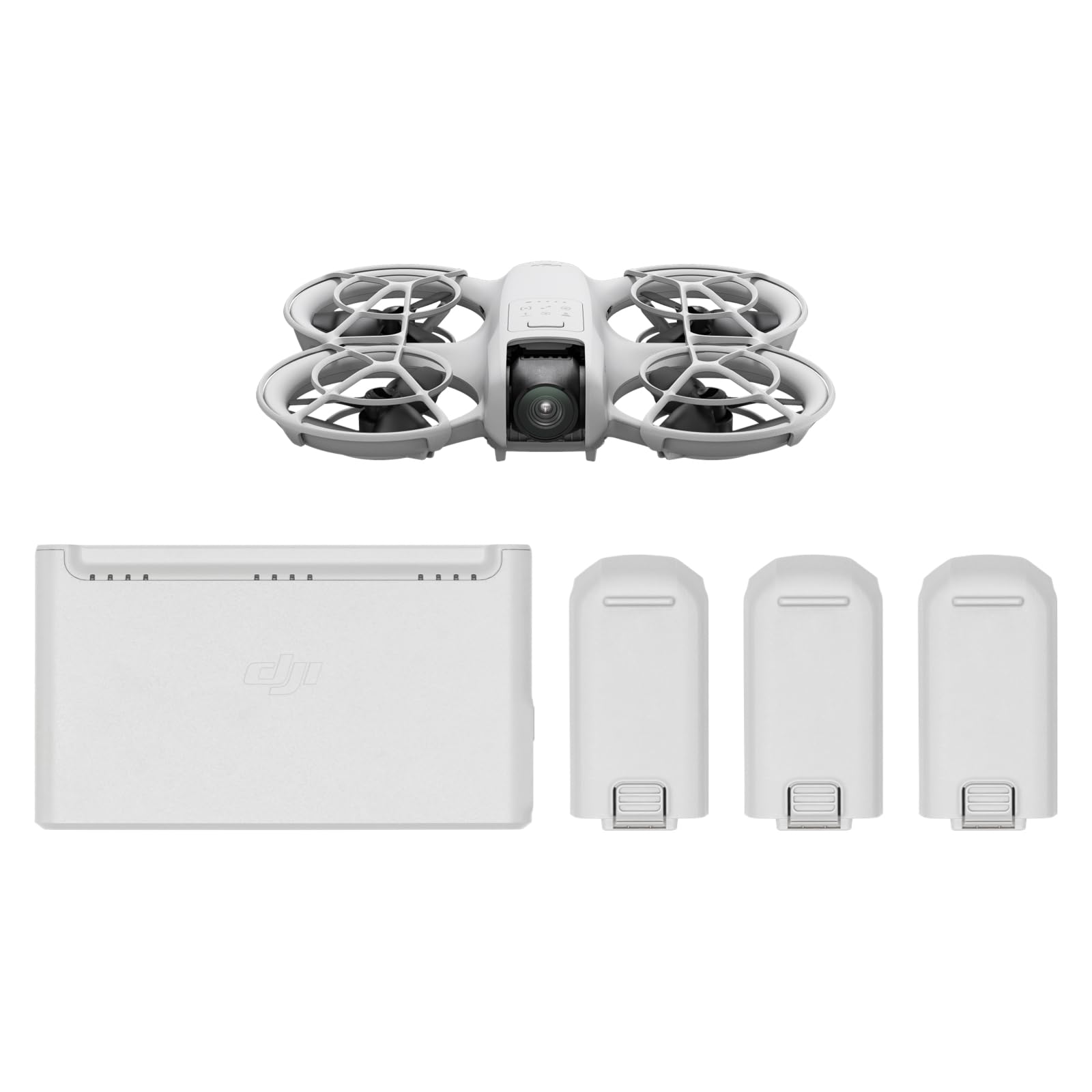 Bundle Trois Batteries DJI Neo, Mini Drone avec Caméra 4K UHD pour Adultes, Drone Suiveur qui Vole Seul de 135 g, Décollage du Creux de la Main, Suivi de Sujet, QuickShots, (sans Contrôleur)