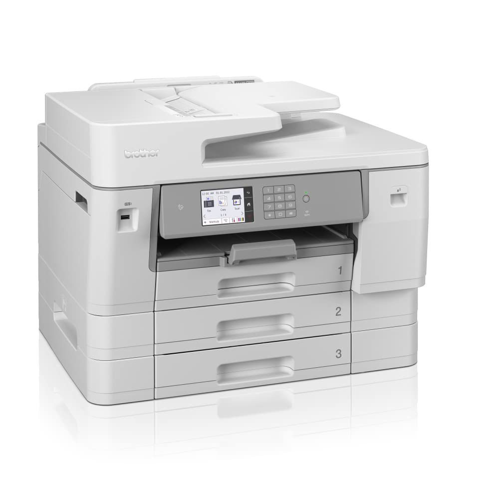 Brother MFC-J6957DW | Imprimante Multifonction 4 en 1 | 30 Pages/Minute | Jet d'encre Couleur | USB, LAN | Wi-FI Direct | Impression Recto-Verso, Blanc/Gris