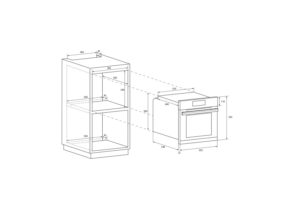 Four encastrable émail lisse FCS100X