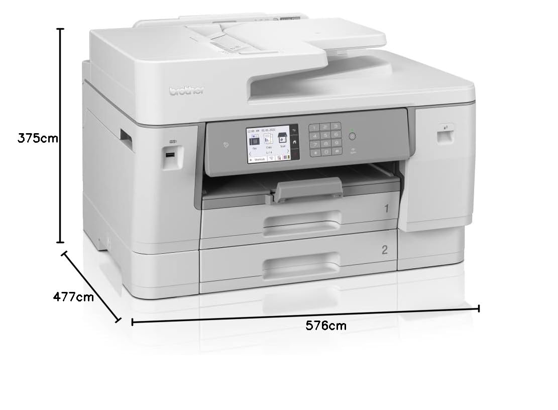 Brother MFC-J6955DW - Imprimante Multifonction Jet d'encre Couleur A3 Professionnelle - Recto Verso Automatique - WiFi et USB - Impressions économiques et de Haute qualité jusqu'à 30 ipm