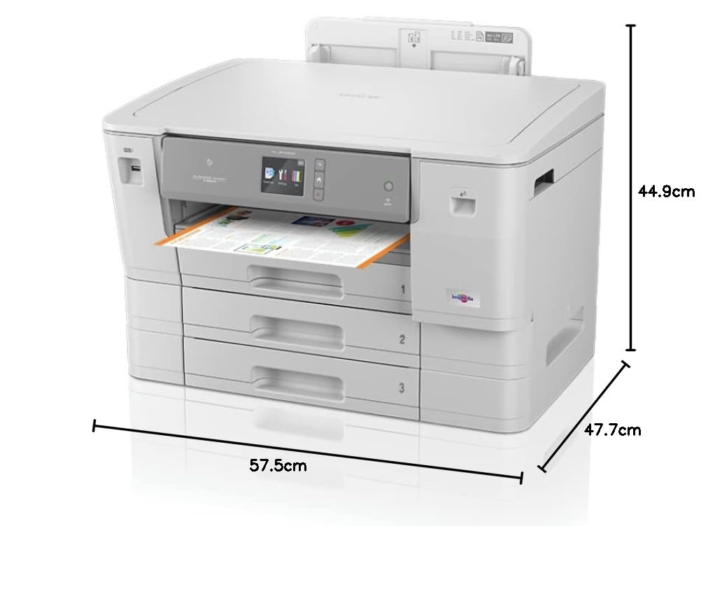 Brother HL-J6010DW | Imprimante Jet d'encre Couleur | Format A3 |Wi-FI | NFC | Jusqu'à 30 Pages par Minute | Recto-Verso | Inclus Cartouches de Démarrage Haute Capacité