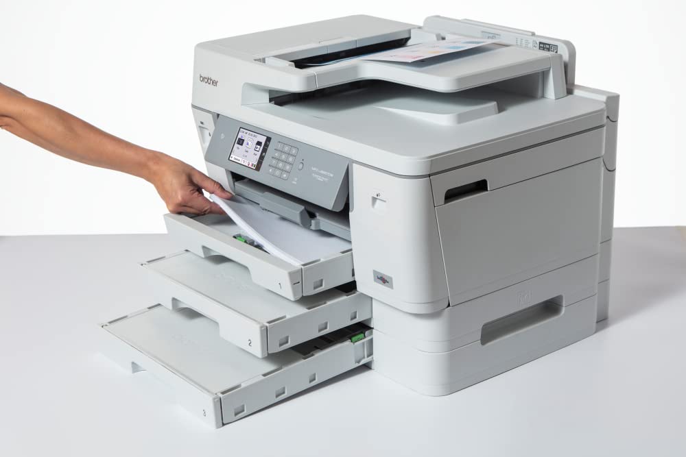 Brother MFC-J6957DW | Imprimante Multifonction 4 en 1 | 30 Pages/Minute | Jet d'encre Couleur | USB, LAN | Wi-FI Direct | Impression Recto-Verso, Blanc/Gris
