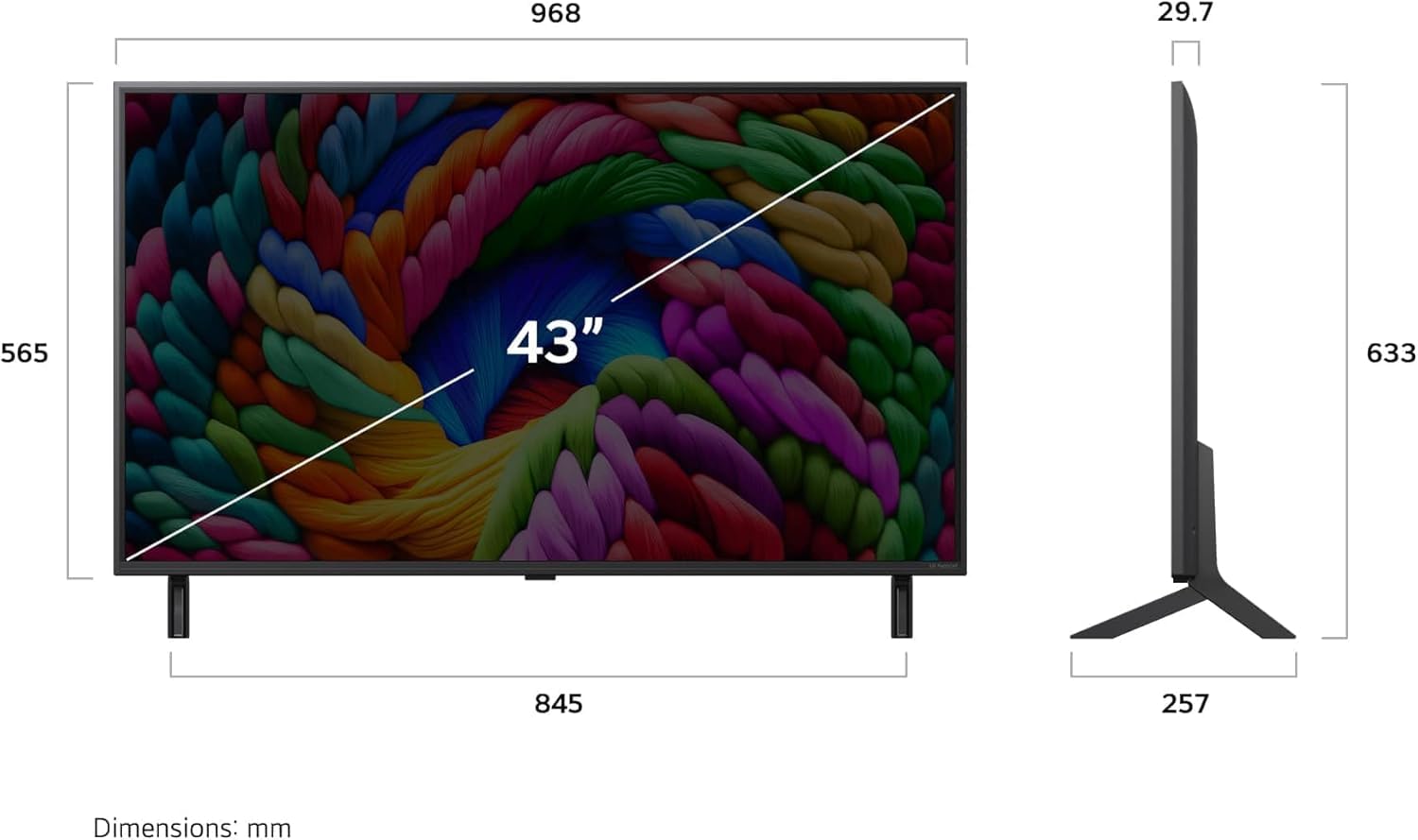 LG TV NANOCELL AI 2025 | 43NANO90| 43'' (108cm) | 4K UHD | HDR10 |webOS 25 | Télécommade AI Magic Remote | Alexa, Google Assistant | Netflix Disney+ Canal+ Prime Video | AirPlay 2 | Couleurs Pures