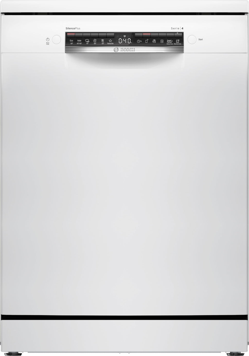 Bosch SMS4EMW01F, Série 4, Lave-vaisselle 60 cm, Pose libre, Blanc