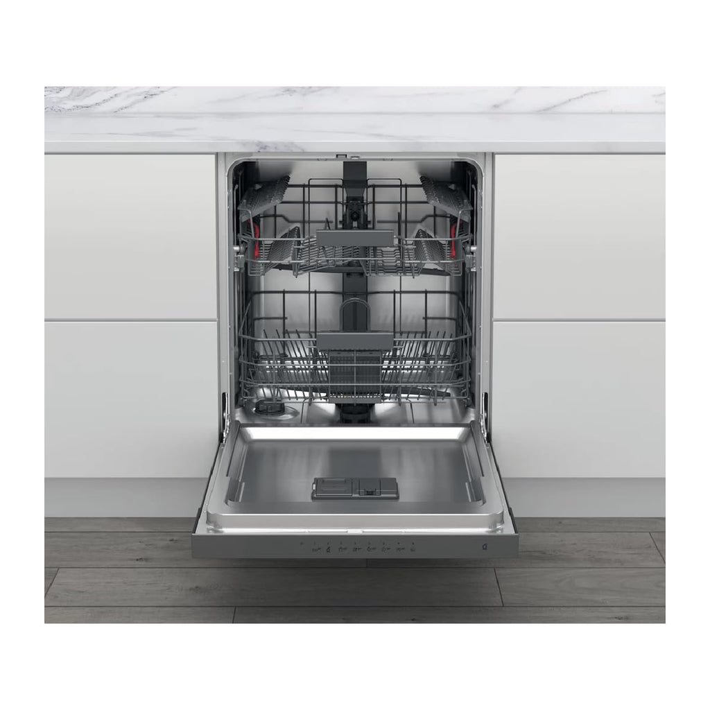 Lave vaisselle encastrable Whirlpool WBC3C26X - Lave vaisselle integrable 60 cm - Classe A++ / 46 decibels - 14 couverts - Intégrable bandeau : Inox