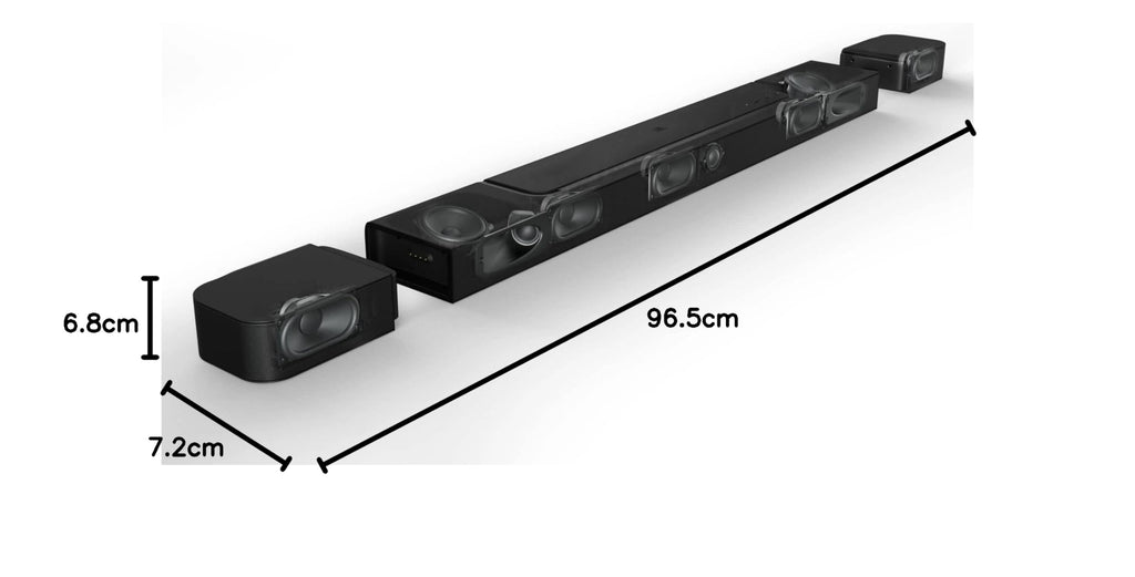JBL Bar 800, Barre de Son avec Ses Haut-parleurs et Son Caisson de Basses sans Fil, Son Surround 3D Dolby Atmos, Connexion Wi-FI, Bluetooth, Alexa Mul