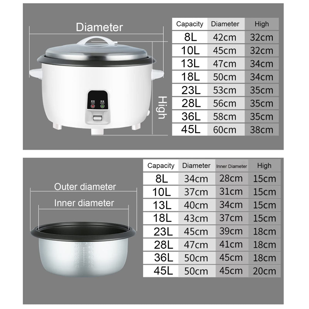 Générique Isolation Automatique des ménages hôteliers et cuiseurs de Riz en Doublure Non bâton, Multi-Fonction Smart Electric Rice Cooker Soup Pot ， Cuideur de Riz à Grande capacité Commerciale