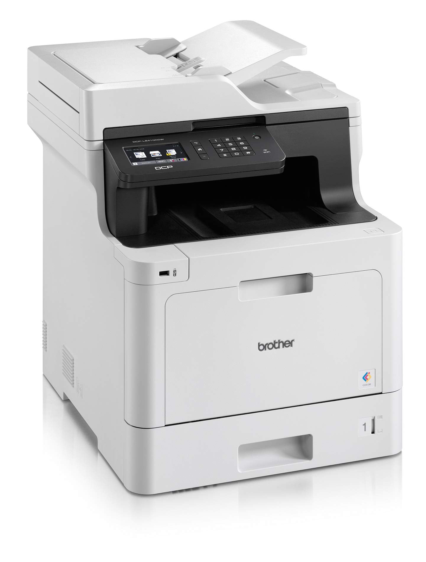 Brother DCP-L8410CDW Imprimante Multifonction 3 en 1 Laser - Professionnel - Economique - Couleur - Compact mais Puissant - Récompensé par Bli - A4, NOIR