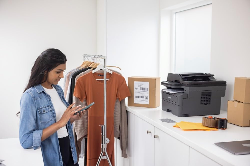 Brother DCP-L2665DW - Imprimante Multifonction 3 en 1 (Impression/Scan/Copie) Laser Monochrome - WiFi & Ethernet - Vitesse d'impression de 34 ppm | Eligible au Forfait d'encreEcoPro