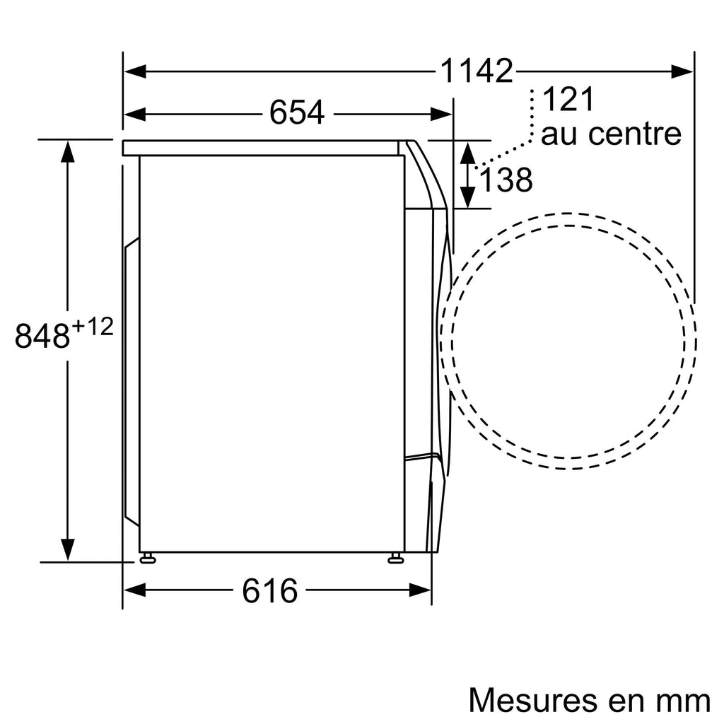 Bosch WNC254A0FR, Série 8, Lave-linge séchant, Pose-libre, 10,5 kg, 1400 trs/min, Blanc