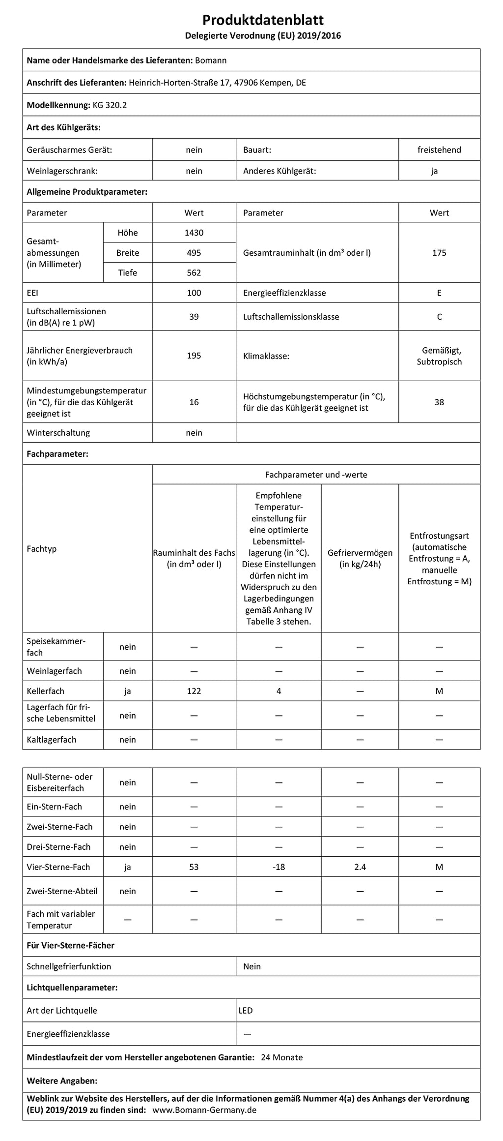 Bomann, KG320, Réfrigérateur et congélateur 175L, Contrôle de la température en continu, Charnières de porte à droite, interchangeables, Pieds réglables, Rouge