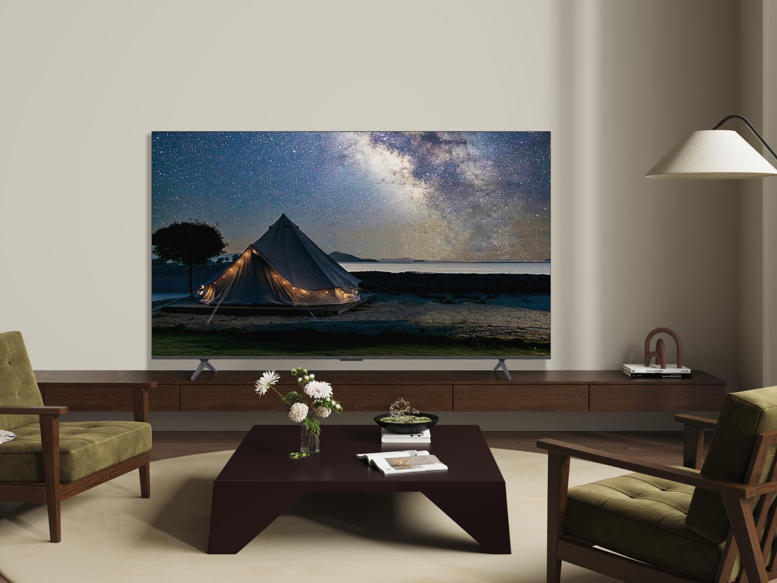 TCL 75T8C 75" QLED 4K HDR Ultra HD TV, Smart TV Powered by Google TV (Dolby Vision & Atmos, 144Hz Motion Clarity Pro, FreeSync, Onkyo 2.1 Sound, Voice Control)