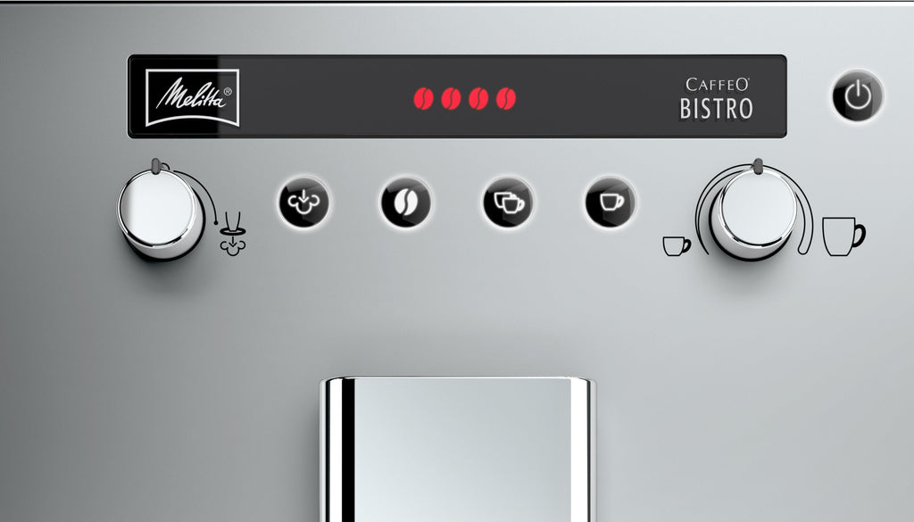 Melitta E 960-107 Caffeo Bistro- Machine Automatique à Café Expresso- Cappuccino- Argent- 15 bars