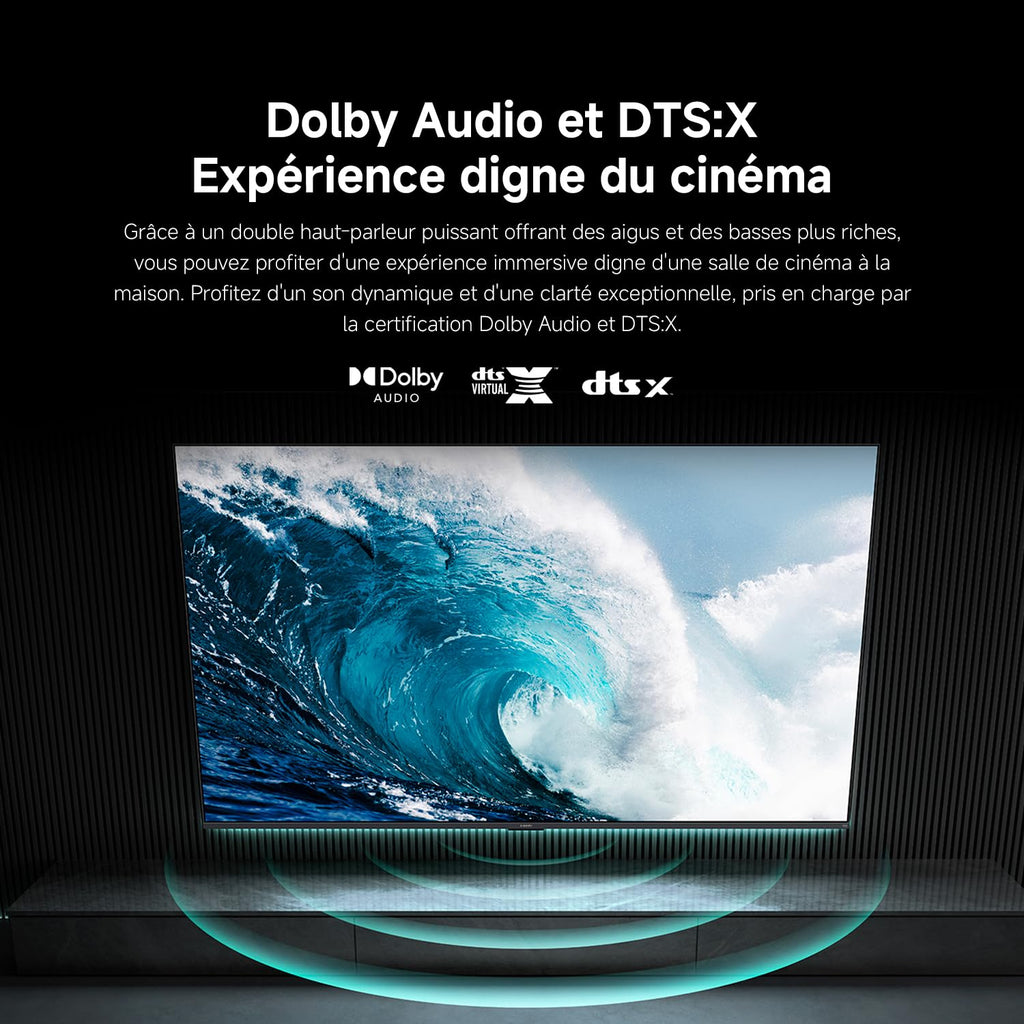 Xiaomi TV F 50, 127 cm (50 Pouces), 4K UHD, Smart TV, Fire TV, Contrôle Vocal Alexa, HDR10, MEMC, Mode Game Boost 120Hz, 2Go+32Go, Compatible avec AirPlay