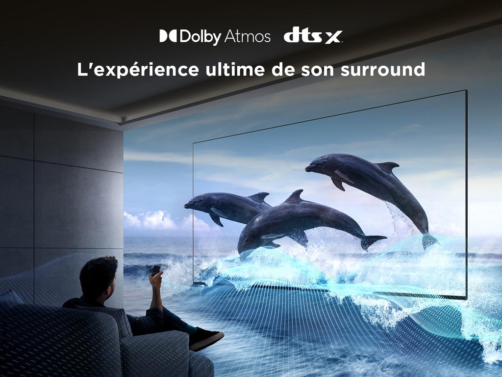 TCL 50T6C Fire TV 50 Pouces QLED 4K UHD Smart TV, HDR (Multi-Format), Dolby Atmos, Motion Clarity