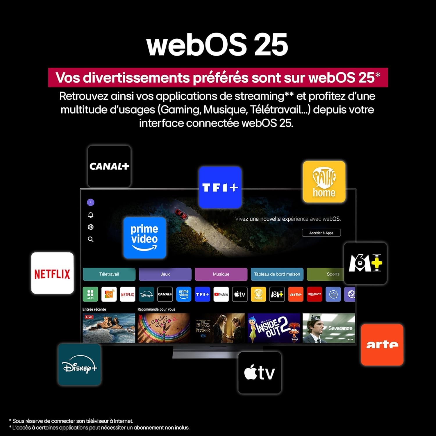 LG TV NANOCELL AI 2025 | 65NANO90| 65'' (164cm) | 4K UHD | HDR10 |webOS 25 | Télécommade AI Magic Remote | Alexa, Google Assistant | Netflix Disney+ Canal+ Prime Video | AirPlay 2 | Couleurs Pures