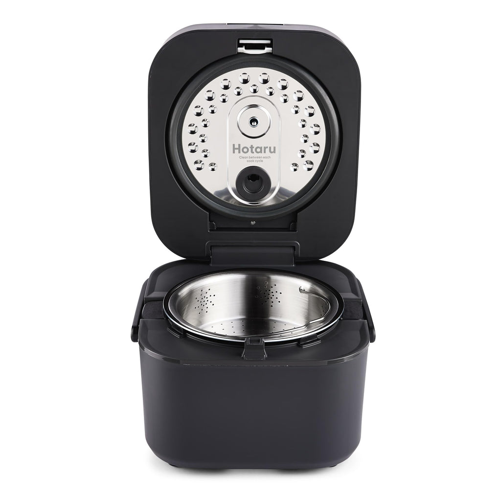 Yum Asia Hotaru Cuiseur à riz avec chauffage par induction (IH) et bol en céramique (3 tasses, 0,54 litre), 7 fonctions de cuisson du riz, 5 fonctions multicuiseur, 220-240V EU (Gris ardoise)