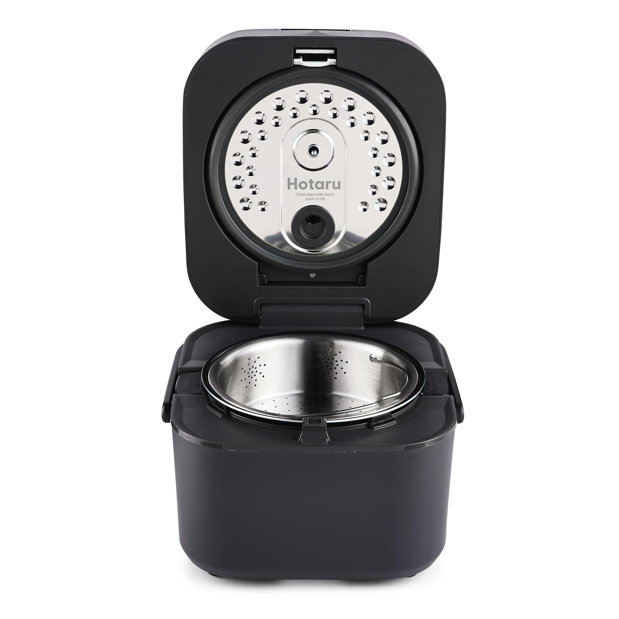 Yum Asia Hotaru Cuiseur à riz avec chauffage par induction (IH) et bol en céramique (3 tasses, 0,54 litre), 7 fonctions de cuisson du riz, 5 fonctions multicuiseur, 220-240V EU (Gris ardoise)