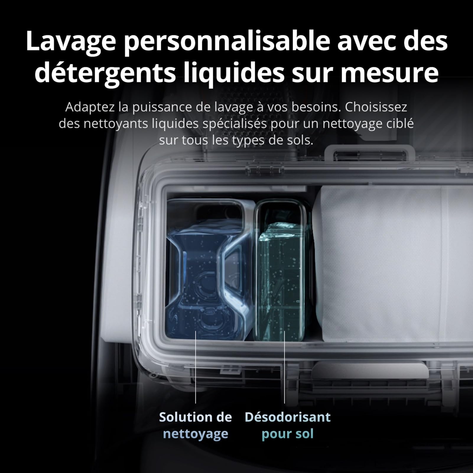 DJI ROMO P Robot Aspirateur Laveur au Design Transparent, Aspirateur Robot de 25 000 Pa, détection de Niveau Drone, 200 Jours sans Maintenance, Solutions de Nettoyage Personnalisables