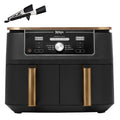 Ninja Foodi MAX Dual Zone Air Fryer, Friteuse sans huile, 2 tiroirs, 9,5 L, 6-en-1 (Air Fry, Max Crisp, rôtir, cuire, réchauffer, déshydrater), exclus