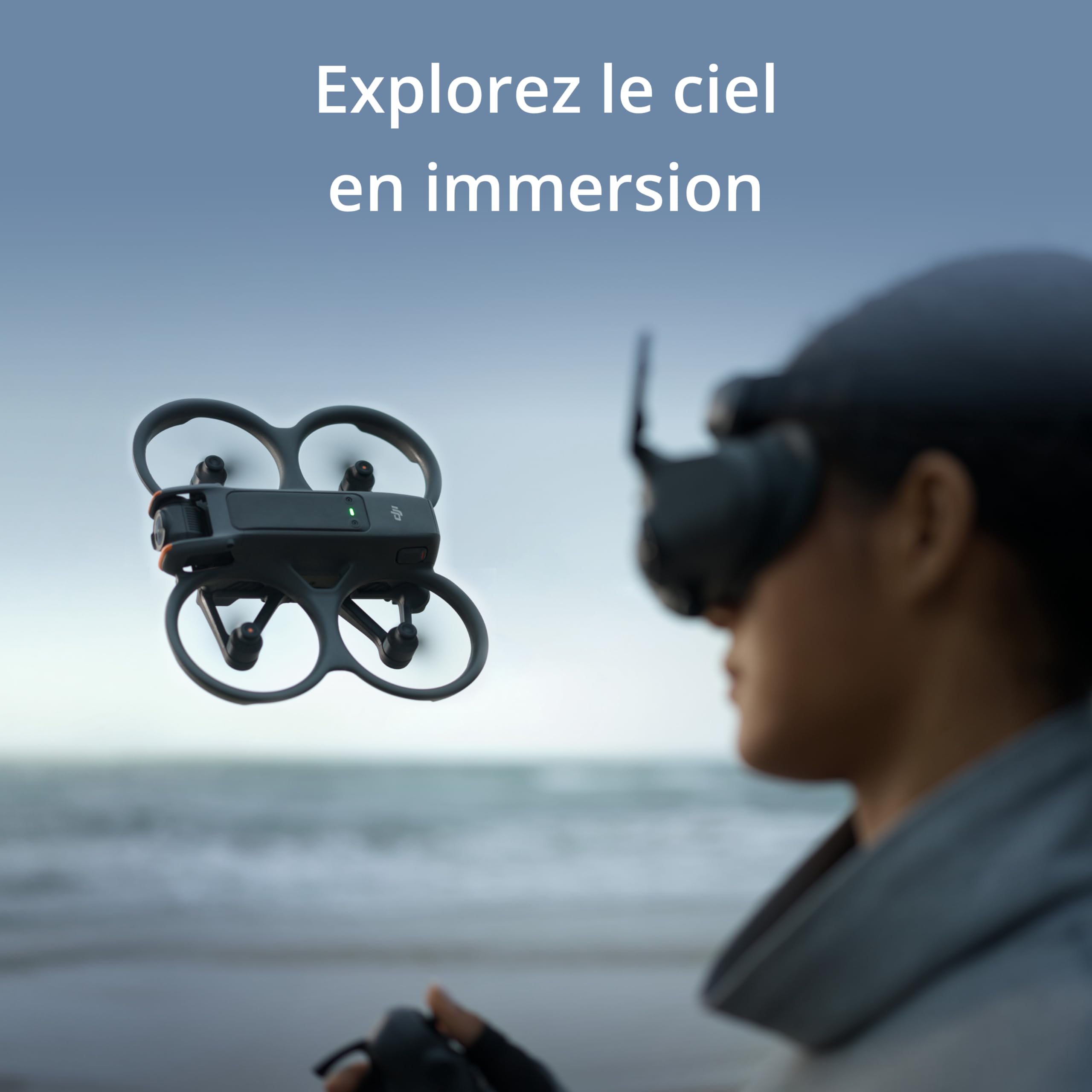 DJI Avata 2 (Drone seul),Drone FPV avec Caméra 4K, Vol Immersif,Protection d’hélice intégrée,Flip-Tonneau facile, FOV ultra-large 155degré, Compatible avec RC Motion 3,Drone Caméra pour Contenu en POV