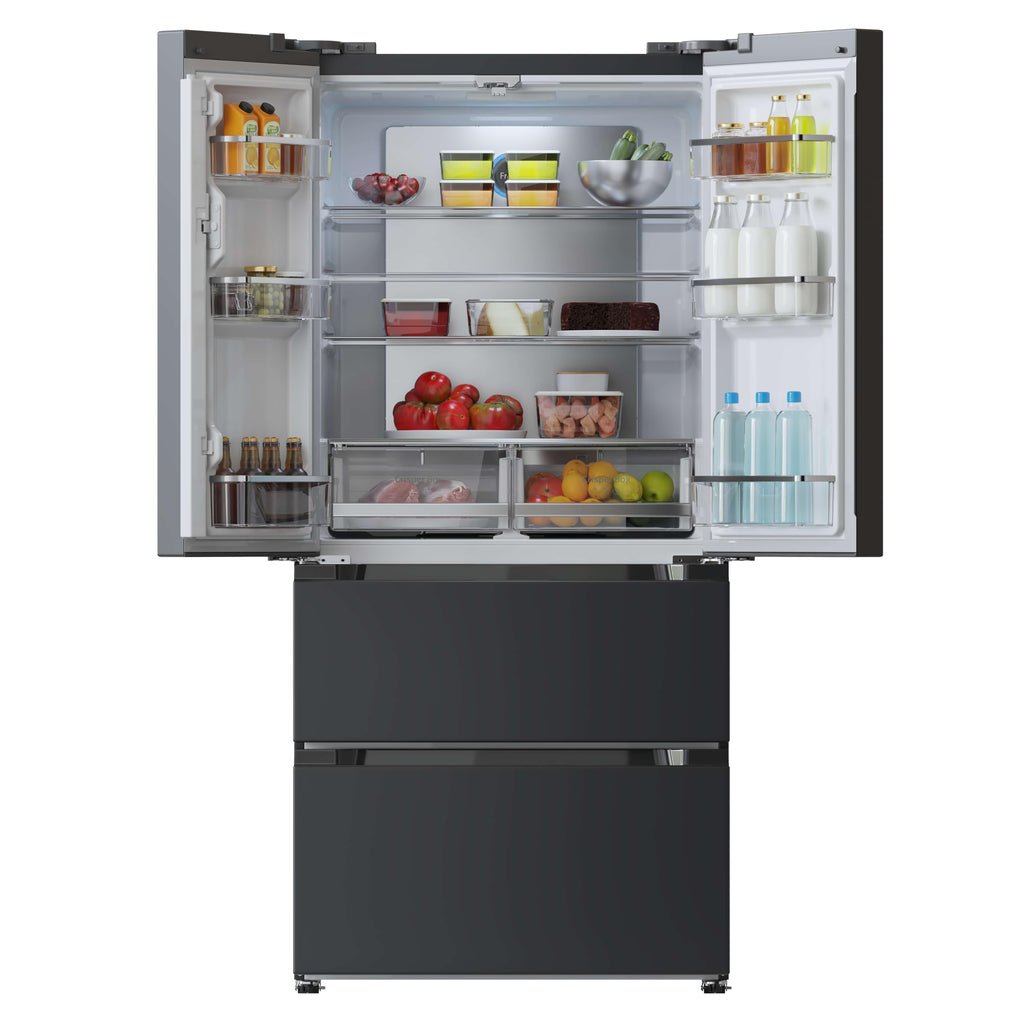 Cecotec Refrigerator French Door Dark 510 L Bolero CoolMarket FD 510 Dark E. 183 cm High, 84 cm Wide, Motor Inverter Plus, Fast Cooling and Fast Freezing, MultiAirFlow, Total NoFrost