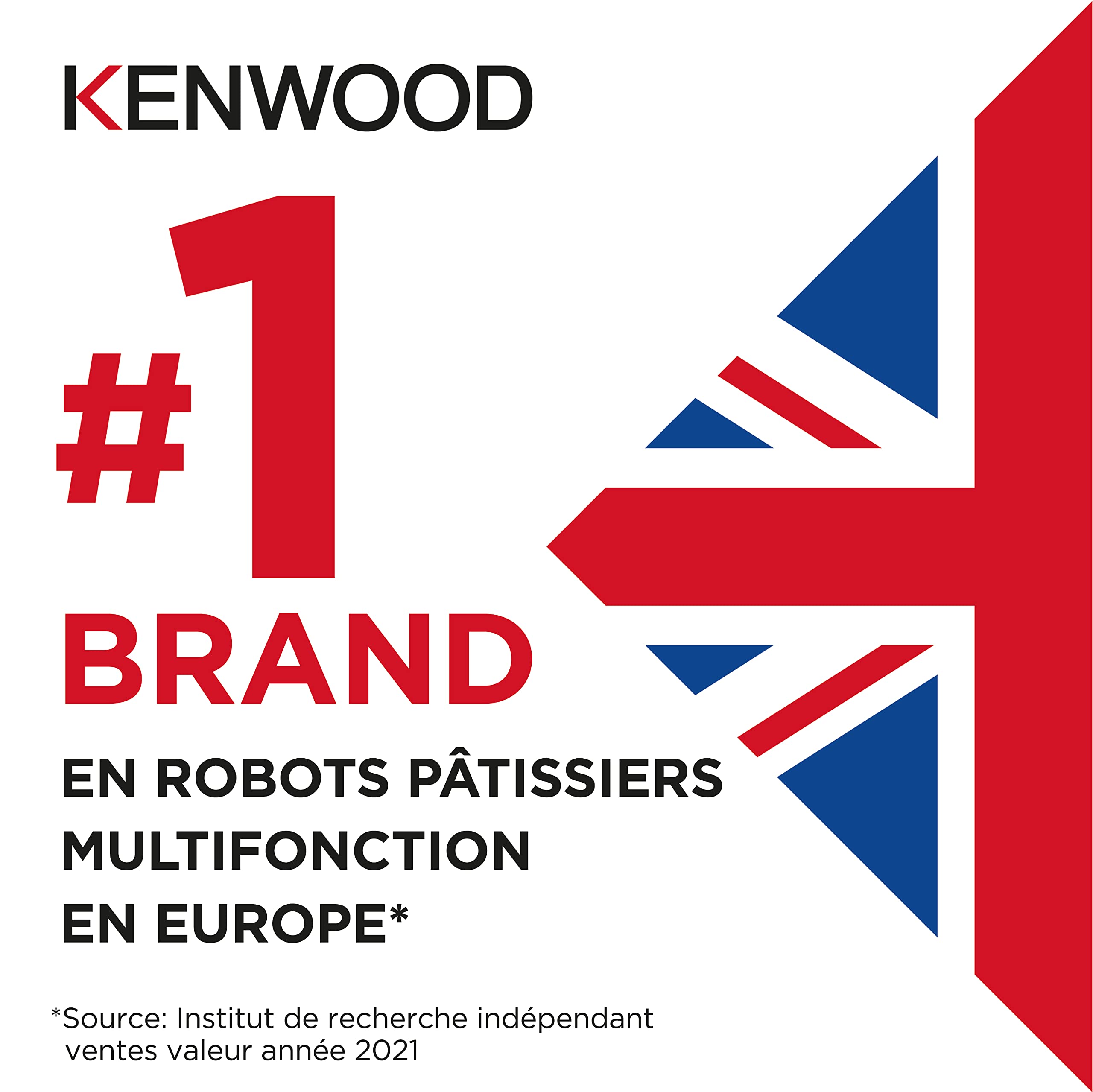 Kenwood Titanium Chef Patissier XL KWL90.034SI, Robot Patissier Balance Intégrée, Batteur K, Pétrin, Fouet, Batteur Souple, Deux Bols, Couvercle Anti-Projections, 1400W, Acier, Argent