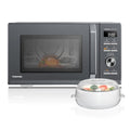 Toshiba MW3-AC26PFI(MG) Four à Micro-ondes 26L Air chaud combiné, 6-en-1 900W avec Cuiseur Vapeur en Gris Morandi, 6 Programmes 10 Niveaux de Puissanc