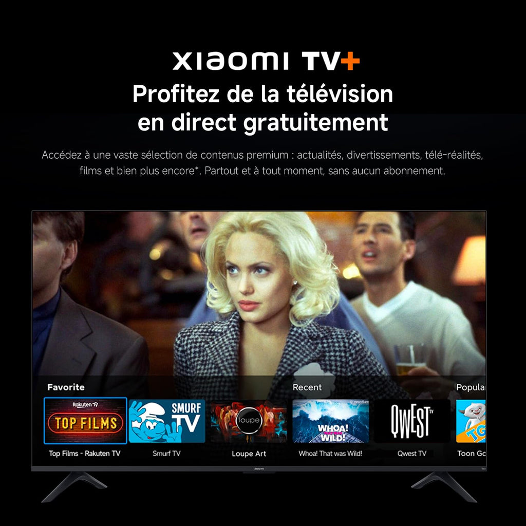 Xiaomi TV F 50, 127 cm (50 Pouces), 4K UHD, Smart TV, Fire TV, Contrôle Vocal Alexa, HDR10, MEMC, Mode Game Boost 120Hz, 2Go+32Go, Compatible avec AirPlay