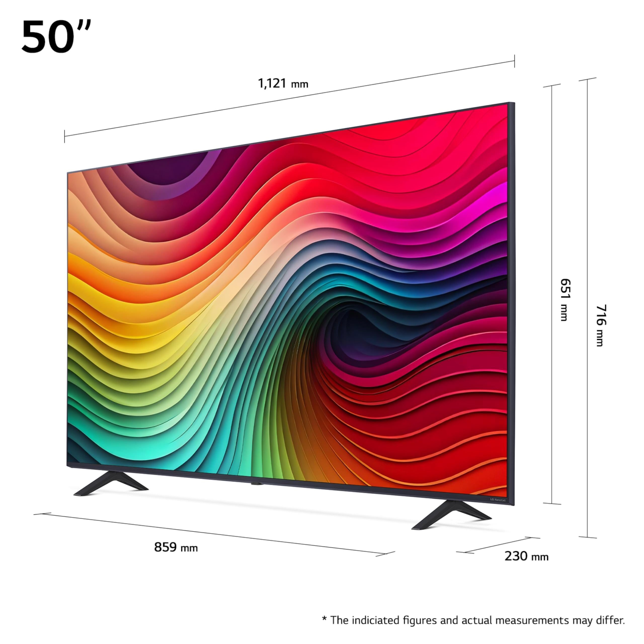 LG Nanocell TV 2024 | 50NANO81 | 50 Pouces | UHD | Processeur α5 Gen7 AI 4K, Bleu foncé