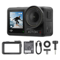 DJI Bundle Osmo Action 4 Essentiel - Caméra d’Action étanche 4K/120 IPS avec capteur 1/1,3 Pouce, des Images saisissantes en Basse lumière, des Couleurs D-Log M 10 Bits, Batterie 1 770 mAh prolongée
