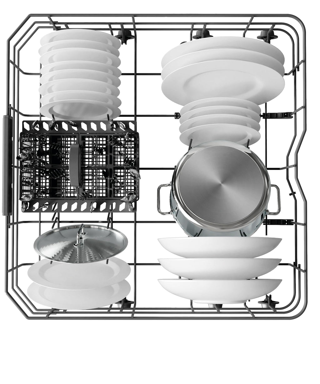 Lave vaisselle encastrable 60 cm Whirlpool WBC3C26 - Lave vaisselle integrable Bandeau blanc - Classe énergétique A++ / Affichage temps restant - Départ différé