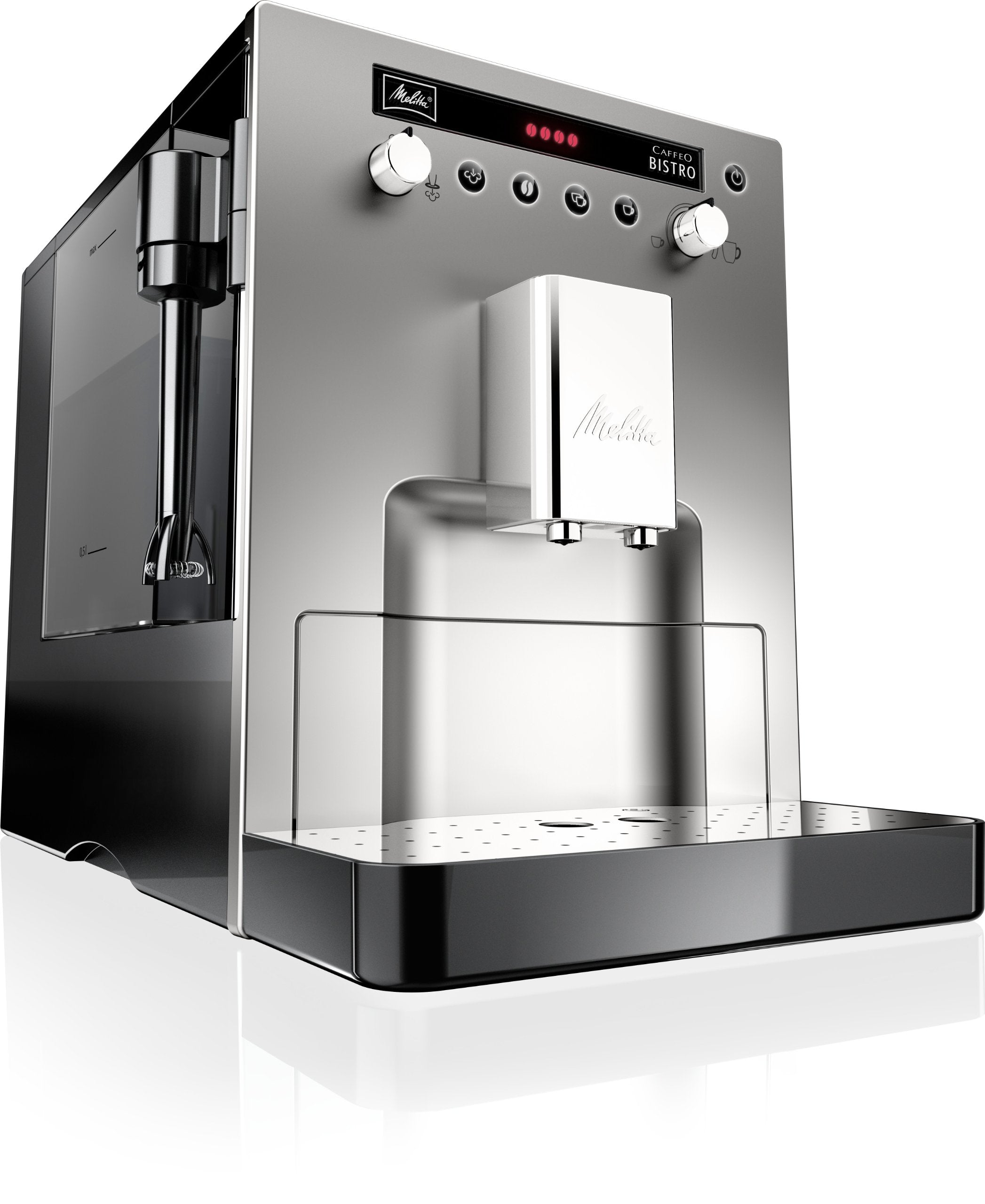 Melitta E 960-107 Caffeo Bistro- Machine Automatique à Café Expresso- Cappuccino- Argent- 15 bars