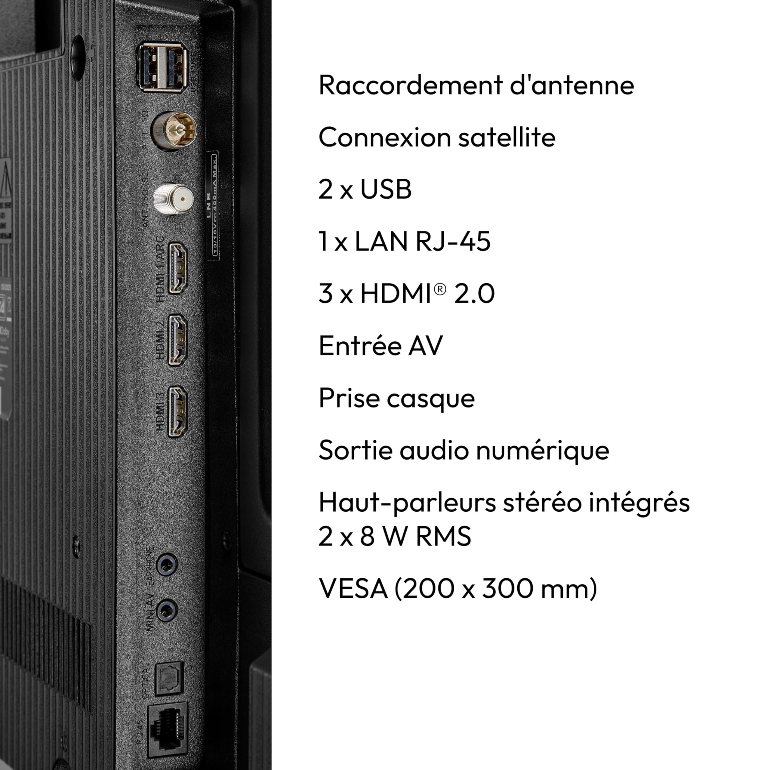 MEDION 125,7 cm (50 Pouces) TV Ultra HD (Smart-TV, HDR10, VIDAA Store, Netflix, Prime Video, Disney+, DAZN, Paramount+, HbbTV, PVR, Bluetooth), MD 850200