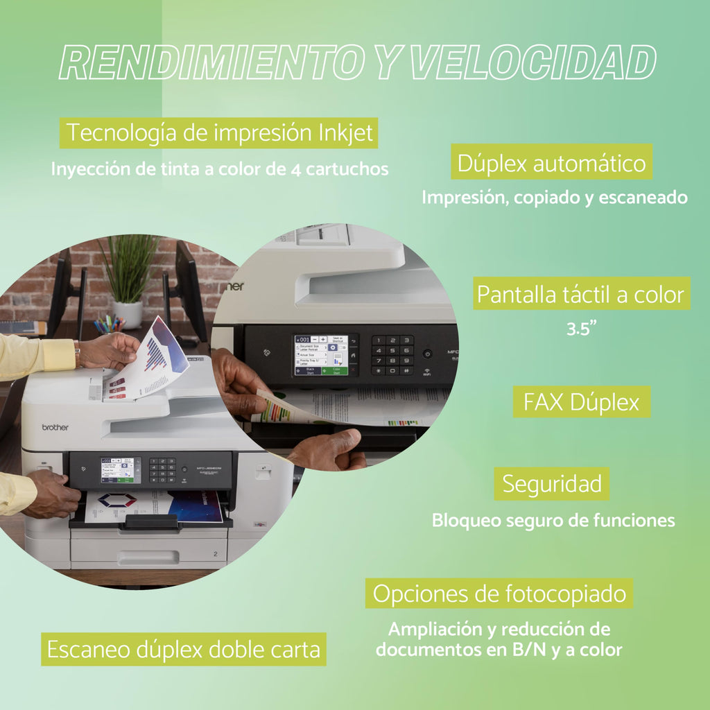 Brother MFC-J6940DW - Imprimante Multifonction 4 en 1 (Impression/Copie/Scan/Fax) - Jet d'encre Couleur - A4/A3 - Bacs de 2 x 250 Feuilles - Impression-Numérisation-Copie-Fax - Wifi Direct