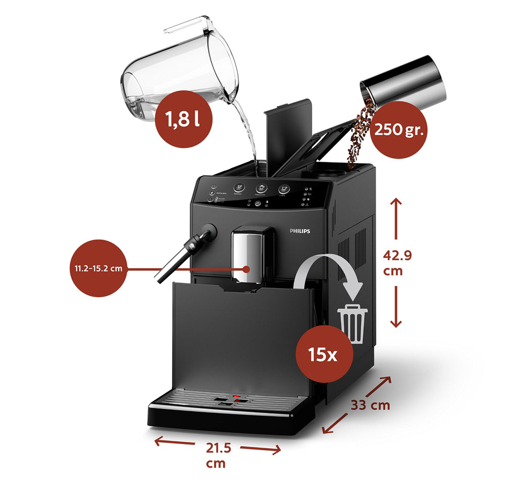 Philips HD8827/01 Série 3000 Machine Espresso Noir