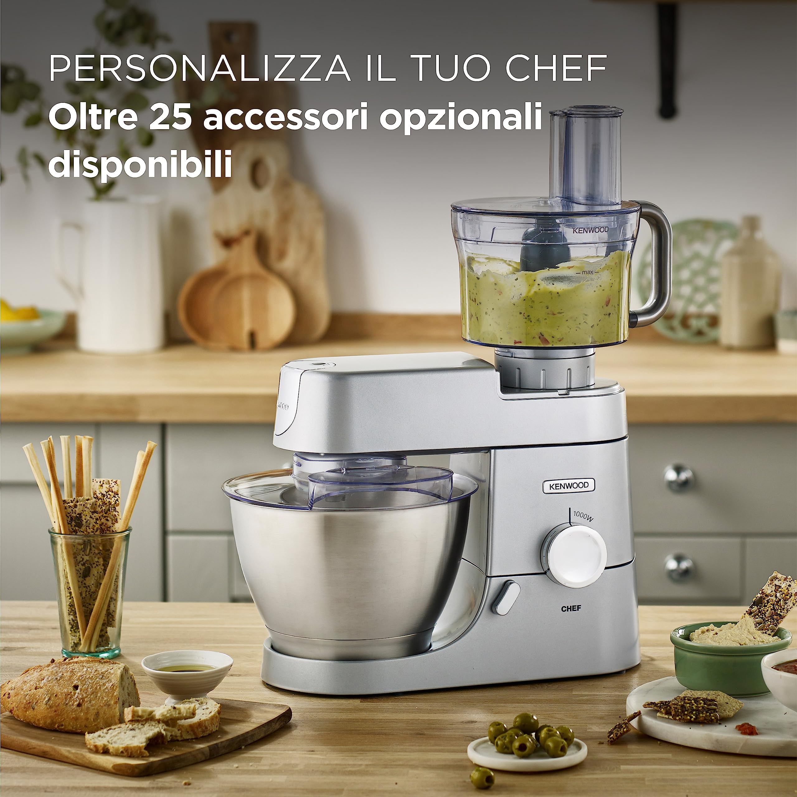 Robot pâtissier KENWOOD Chef KVC3110S - Gris argenté - 1000 W